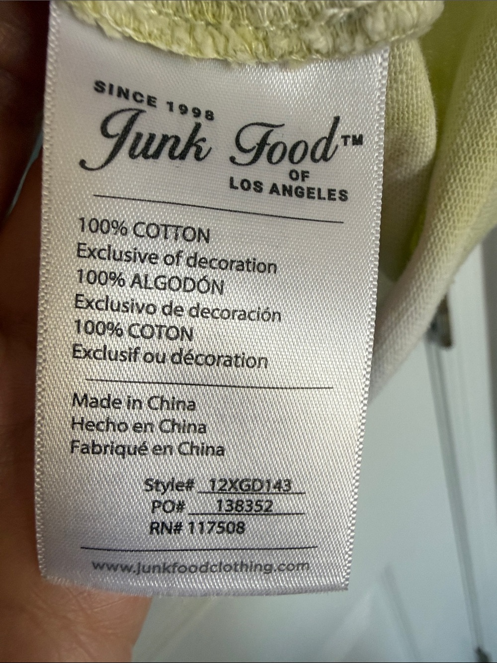 Junk Food Clothing Grateful Dead Tie-Dye Crop Tee - Blue & Green - Picture 5 of 7